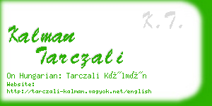 kalman tarczali business card